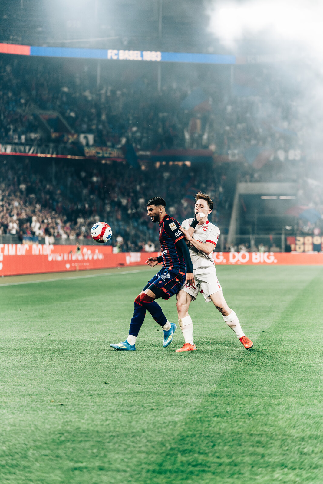 Goal celebration with fans