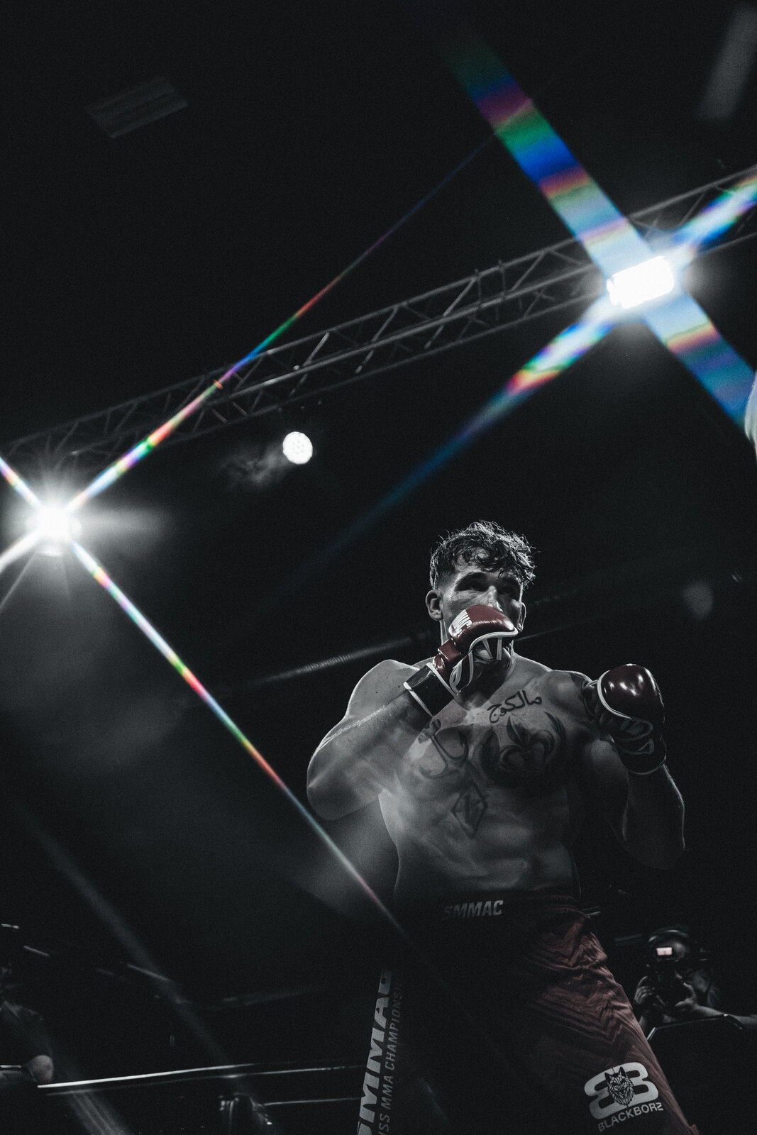 MMA walkout with flare