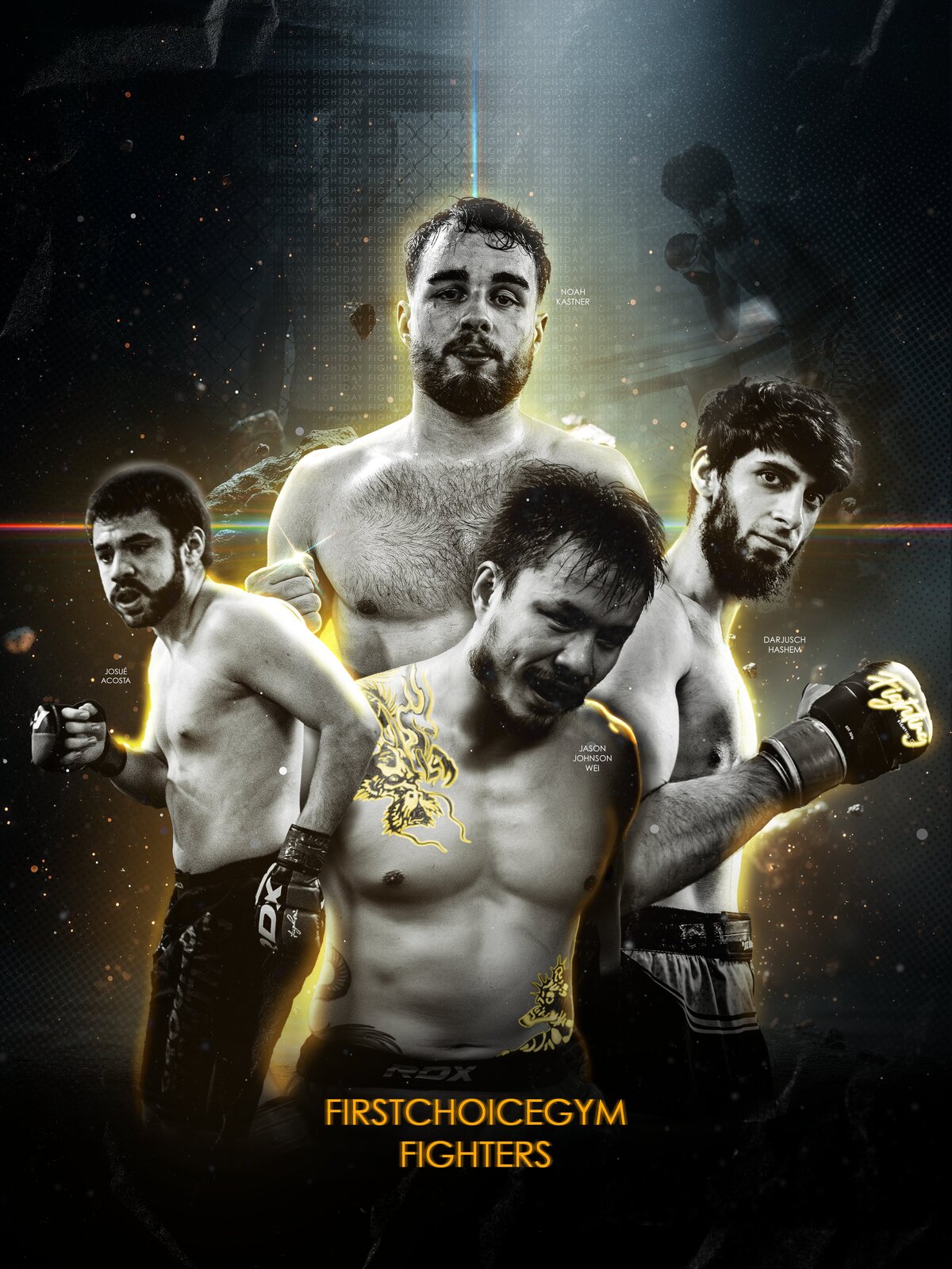 MMA fighter portrait design